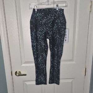 RBX Black and Blue Active Leggings